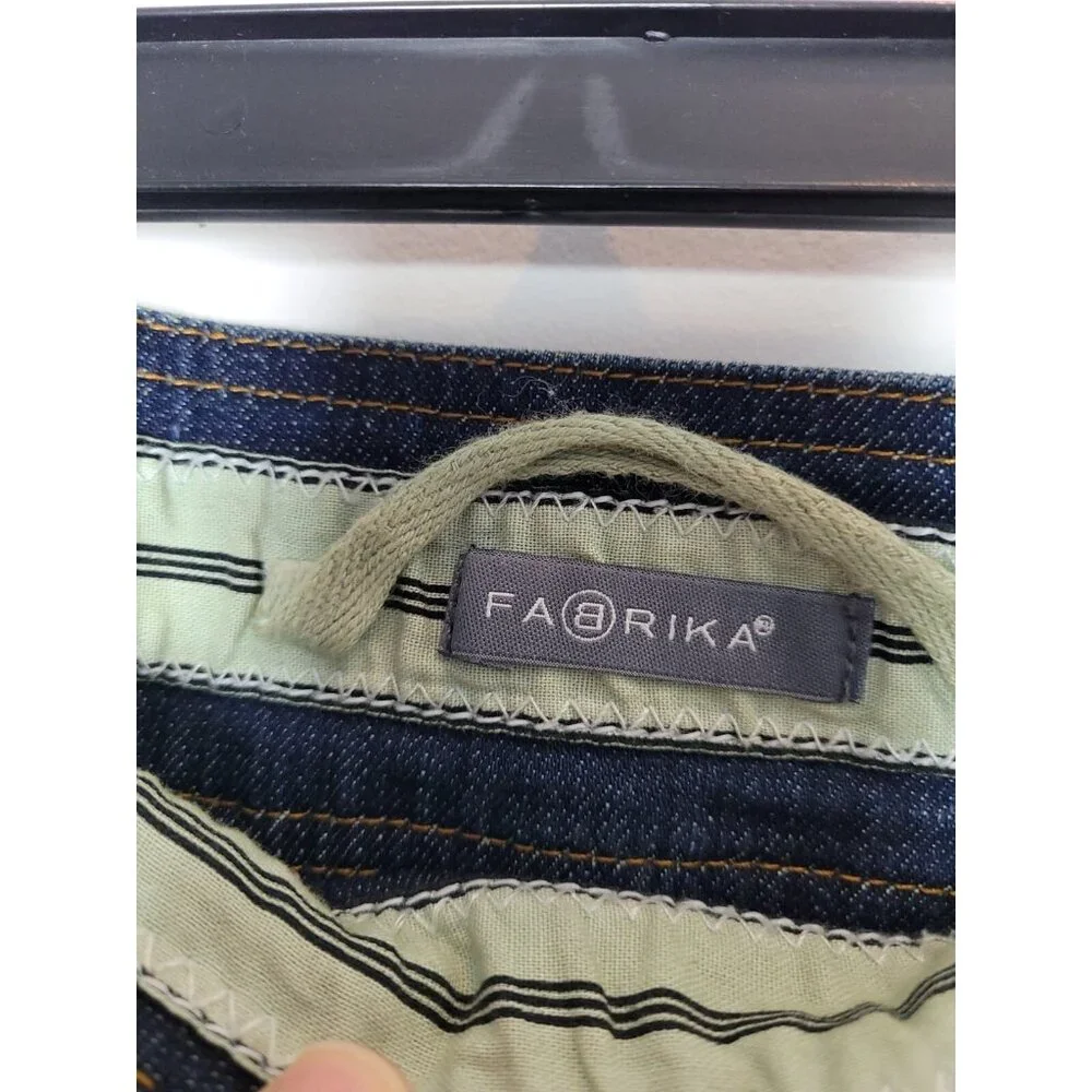 FABRIKA Woman Designer Dark Denim Knee Lenght Asimetric Pencil Skirt Size S - Picture 4 of 10